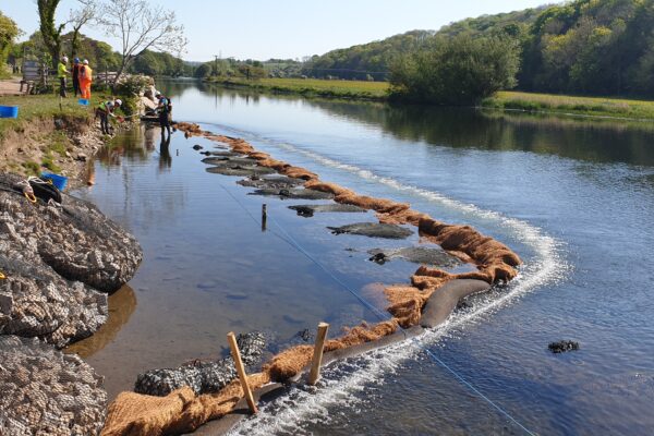 Sediment control whilst placing AquaRock Bags